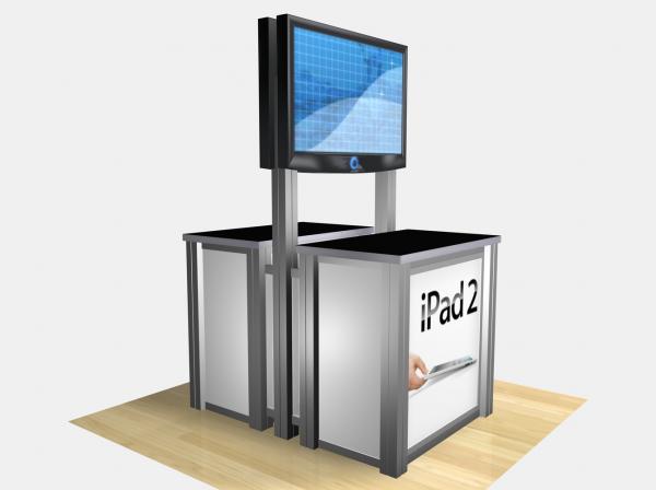 RE-1233 / Double-Sided Rectangular Counter Kiosk - Image 1