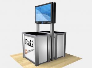 REEXP-1233  /  Double-Sided Rectangular Counter Kiosk